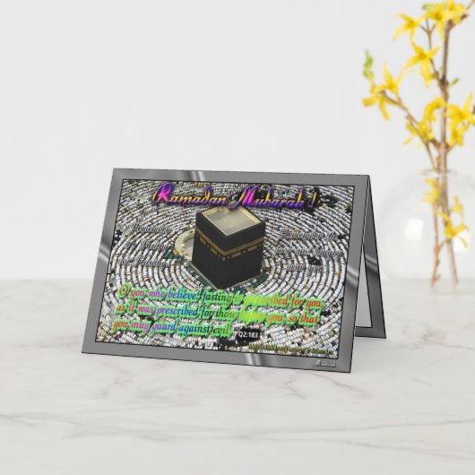 Ramadan groeten kaart (Gele Bloem)