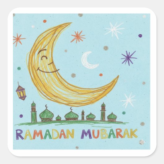 Ramadan halve maan sticker (Voorkant)