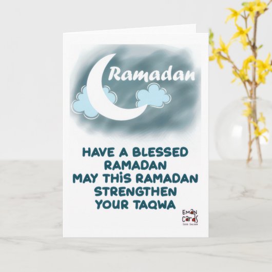 Ramadan - Holy Month Blessings Kaart (Gele Bloem)