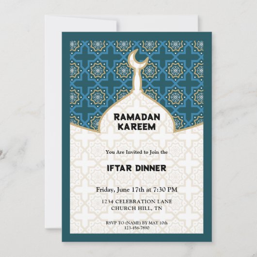 Ramadan iftar Dinner-uitnodiging Kaart (Voorkant)
