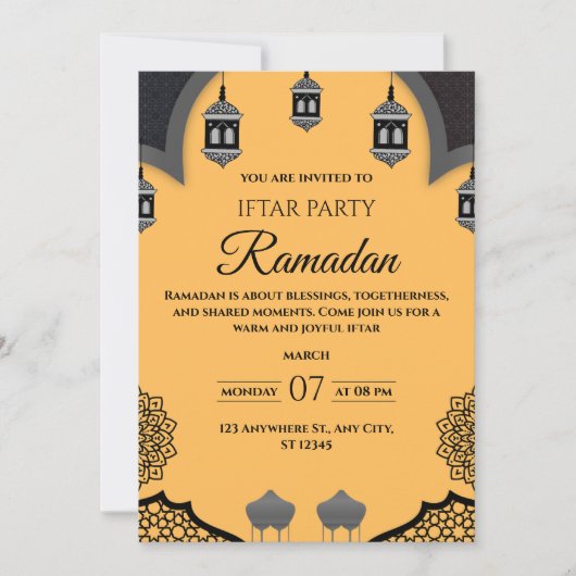 Ramadan Iftar Feest Uitnodiging (Voorkant)