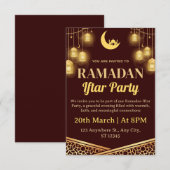 Ramadan Iftar Invitation Card Kaart (Voorkant / Achterkant)