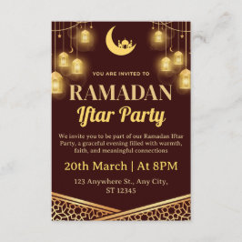 Ramadan Iftar Invitation Card Kaart