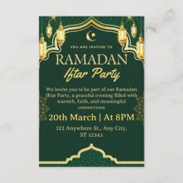 Ramadan Iftar Invitation Card Kaart