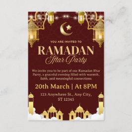 Ramadan Iftar Invitation Card Kaart