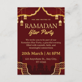 Ramadan Iftar Invitation Card Kaart