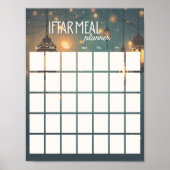 Ramadan Iftar Meal Planner (printable) Poster (Voorkant)
