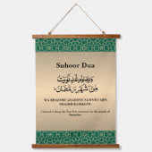 Ramadan Iftar & Suhoor Dua Gouden Islamitisch Patr Hangend Wandkleed (Voorkant 2)
