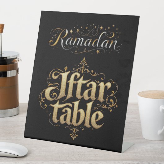 Ramadan Iftar-tafel Reclamebord Met Voetstuk (Insitu)
