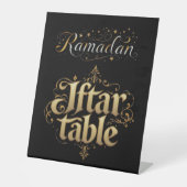 Ramadan Iftar-tafel Reclamebord Met Voetstuk (Voorkant)