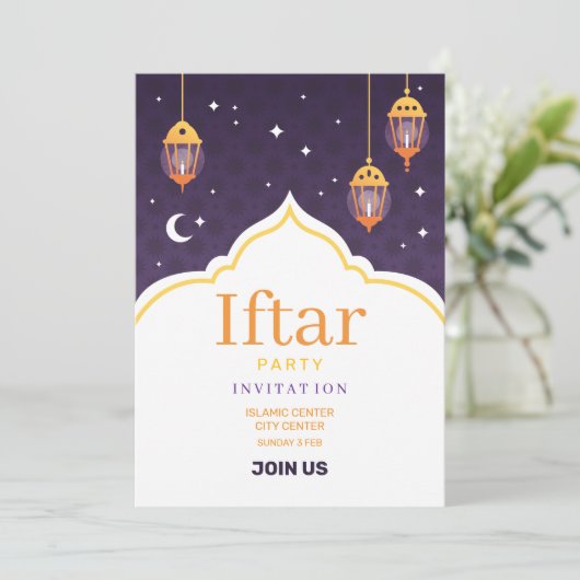 Ramadan Iftar Uitnodiging (Staand voorkant)