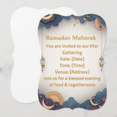 Ramadan Iftar Uitnodiging | Elegante Islamitische (Voorkant / Achterkant)