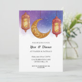 Ramadan iftar-uitnodiging kaart (Staand voorkant)