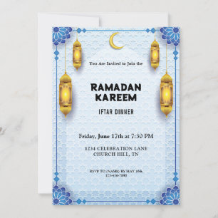 Ramadan iftar-uitnodiging kaart