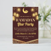 Ramadan Iftar uitnodigingskaart Kaart (Staand voorkant)