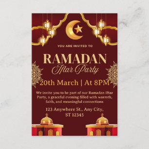 Ramadan Iftar uitnodigingskaart Kaart