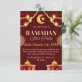 Ramadan Iftar uitnodigingskaart Kaart (Staand voorkant)