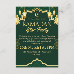 Ramadan Iftar Uitnodigingskaart Kaart