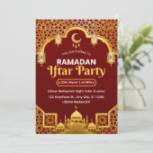 Ramadan Iftar Uitnodigingskaart Kaart (Staand voorkant)