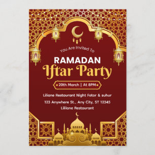 Ramadan Iftar Uitnodigingskaart Kaart