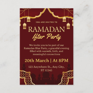 Ramadan Iftar uitnodigingskaart Kaart
