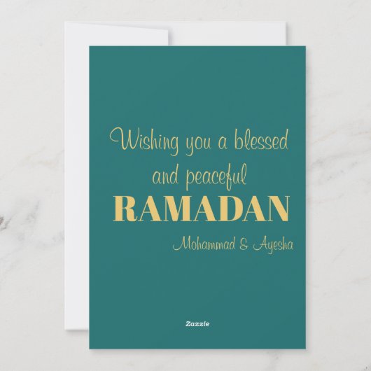 Ramadan-kaart Feestdagenkaart (Achterkant)