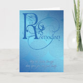 ramadan kaartblauw kaart (Voorkant)