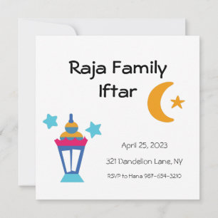 Ramadan Kareem- ر ن ك م ض ا Iftar Noite Kaart