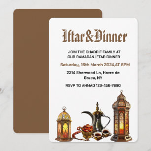 Ramadan Kareem 2025 Iftar dinerfeest Kaart