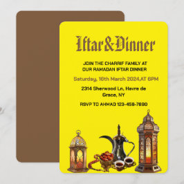 Ramadan Kareem 2025 Iftar dinerfeest Kaart