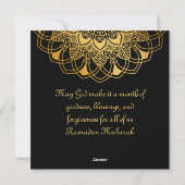 Ramadan Kareem abstract bloemgoud motief Feestdagenkaart (Achterkant)