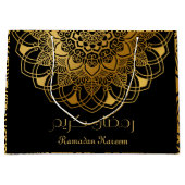 Ramadan Kareem abstract bloemgoud radiaal Groot Cadeauzakje (Voorkant)