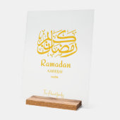 Ramadan Kareem Arabic Calligraphy Personalized  Acryl Bord (Hoek)