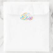 Ramadan Kareem Arabisch heldere kleurrijke kalligr Ronde Sticker (Tas)