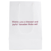 Ramadan Kareem Arabische kalligrafie Medium Cadeauzakje (Achterkant)