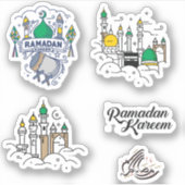 Ramadan Kareem Arabische kalligrafie Sticker (Voorkant)