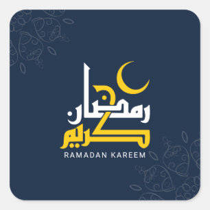 Ramadan Kareem, Arabische kalligrafie Vierkante Sticker