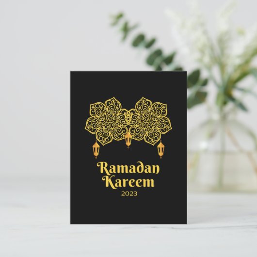 Ramadan Kareem Beting - Eid Mubarak 2023 Feestdagenkaart (Staand voorkant)