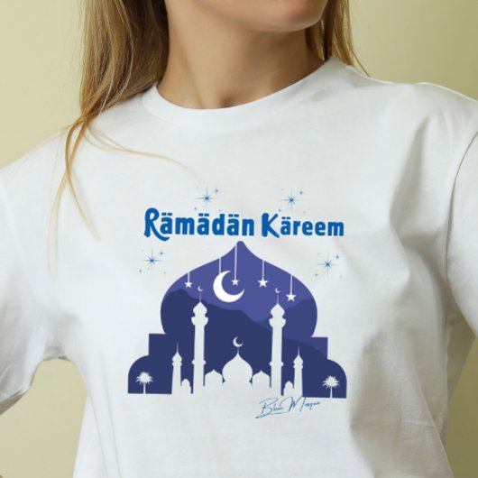 Ramadan Kareem Blauwe Moskee T-shirt