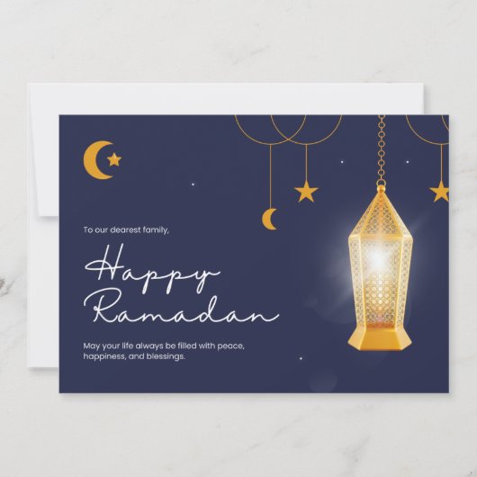 Ramadan Kareem Blue Feestdagenkaart (Voorkant)