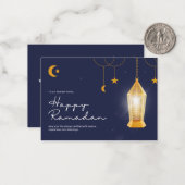 Ramadan Kareem Blue Notitiekaartje (Voorkant / Achterkant in situ)