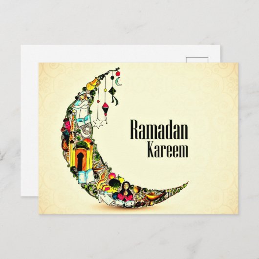 Ramadan Kareem Briefkaart (Voorkant / Achterkant)