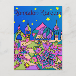 Ramadan Kareem briefkaart kleurrijk