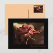 Ramadan Kareem - briefkaart met rode rozen (Voorkant / Achterkant)