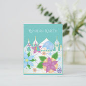 Ramadan KAreem briefkaart Oosten stad (Staand voorkant)