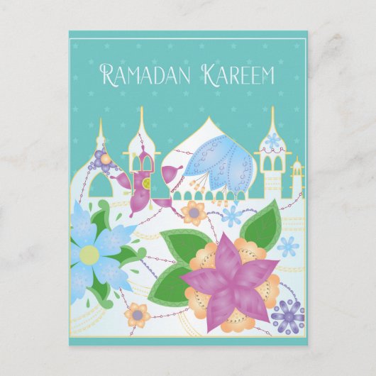 Ramadan KAreem briefkaart Oosten stad (Voorkant)