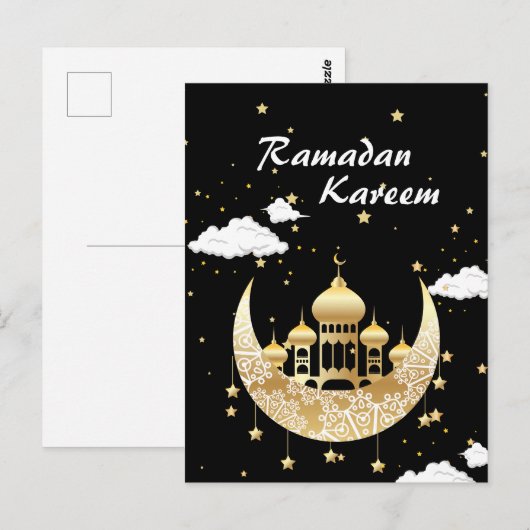Ramadan Kareem | Briefkaart Ramadan Mubarak (Voorkant / Achterkant)