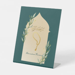 Ramadan Kareem Briefkaart Reclamebord Met Voetstuk