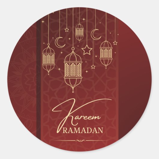 Ramadan Kareem cadeauverpakking Ronde Sticker (Voorkant)