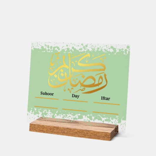 Ramadan Kareem Calender Decoratief Acryl Bord (Hoek)